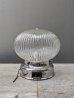 画像11: 1930'S 1940'S　シーリングライト　1灯　リブドクリアガラスシェード　ジェリーフィッシュシェイプ　フラッシュマウント　クロムメッキ　スイッチ付き　アンティーク　ビンテージ
