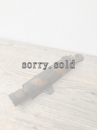 画像1: 1920'S 30'S　レア！　ドアホルダー　door holder　プッシュダウン式　FOOT OPERATE　足踏み式　ドアストッパー　ジャパンドメッキ　ジャパンカラー　銅メッキ　アイアン　アンティーク　ビンテージ