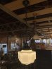 画像1: 1910'S 20'S　1910年代 20年代　アールデコ　ギャッツビー　スイングエラ　スカイスクレイパーシェード　スクールハウス シーリングライト　摩天楼シェード　ウエディングケーキ　ミルクガラスシェード　銅メッキ　アイアン　激レア　1灯　アンティーク　ビンテージ (1)