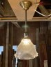 画像4: 1910'S 20'S　GE　ジェネラルエレクトリック　ホロフェーン　HOLOPHANE　シーリングライト　1灯　リフレクターカット　ガラスシェード　ペンダントライト　装飾　アンティーク　ビンテージ
