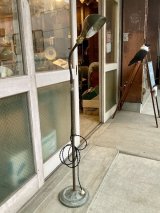 1930'S 40'S　ARROW　グースネック　フロアランプ　スポットライト　インダストリアル　フレキシブルアーム　1灯　高さ調整　角度調整　アイアン　アンティーク　ビンテージ