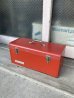 画像1: ツールボックス　RED　やや大型　ミントコンディション　インナートレイ付き　メタルボックス　工具箱　インダストリアル　アンティーク　ビンテージ (1)