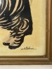 画像8: 1950’S　フィフティーズ　2pcs set　Childers　CUTE ZEBRA　ゼブラ　シマウマ　ガラス　額装　ウォールデコ　シルクスクリーン　ウォールオーナメント　アンティーク　ビンテージ