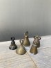 画像1: プリミティヴ　PATINA　ドアベル　ハンドベル　ゴートベル　ソリッドブラス　フォークアート　カーヴィング　bell　呼び鈴　真鍮　アンティーク　ビンテージ (1)