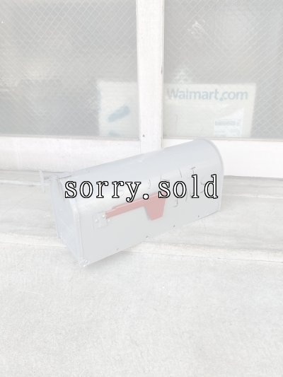 画像1: U.S.MAIL BOX　ミントコンディション 　アメリカ　ポスト　メールボックス　FULTON　CORP　ILLINOIS　グレー　スチール　メタル　アンティーク　ビンテージ