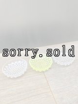 1930'S 40'S　オパールガラス　ヴァセリンガラス　ホブネイル　HOBNAIL　豆皿　3pcs/SET.　３点セット　醤油皿　バター皿　食器　昭和レトロ　大正ロマン　アンティーク　ビンテージ