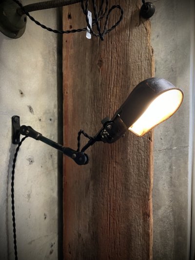 画像2: 1940'S 50'S　BRYANT　1灯　インダストリアル アームライト　ワークベンチ ランプ　ウォールマウントorベンチマウント ブラケットライト　アンティーク　ビンテージ