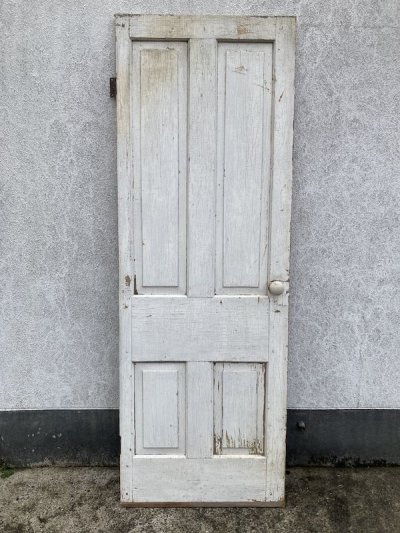 画像2: 木製ドア　1910'S 20'S　PATINA　パティーナ　ホワイト　ドアノブ　蝶番　丸座　ロゼット　ラッチ付き　アンティーク　ビンテージ