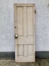 木製ドア　1910'S 20'S　PATINA　パティーナ　ホワイト　ドアノブ　蝶番　丸座　ロゼット　ラッチ付き　アンティーク　ビンテージ