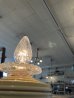 画像3: 1950'S 60'S　シーリングランプ　フラッシュマウントライト　ベアバルブ　1灯　アイボリー　スチール　ホブネイルサラウンド　クリアガラス　ポーセリン　アンティーク　ビンテージ