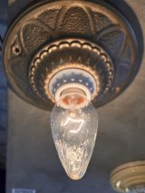 1920'S30'S　ビクトリアン　レセプタクル　シーリングマウント&ウォールマウントライト　装飾　ベアバルブ　1灯　カメオ　装飾　プラスター　ポーセリン　アンティーク　ビンテージ