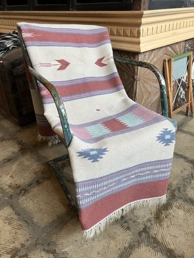 画像2: native american RUG　インディアンラグ　大判　ALL WOOL　WEAVING　絨毯　ラグマット　アンティーク　ビンテージ