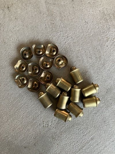 画像4: 1930’S 40'S 50'S　10pcs/SET.　デッドストック　スプリング ドアボールキャッチ 小＆極小　キャビネットラッチ　スプリングラッチ　キャッチ　丸型　真鍮メッキ　スチール　アンティーク　ビンテージ