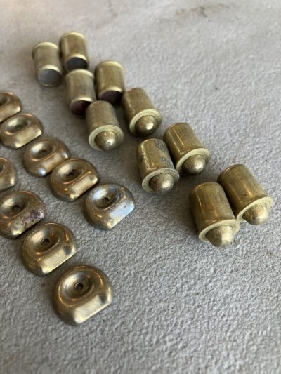 画像6: 1930’S 40'S 50'S　10pcs/SET.　デッドストック　スプリング ドアボールキャッチ 小＆極小　キャビネットラッチ　スプリングラッチ　キャッチ　丸型　真鍮メッキ　スチール　アンティーク　ビンテージ