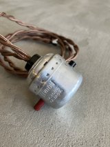 1950'S　LEVITON　照明スイッチ　FANスイッチ　配線付き　アルミニューム 　ベークライト　アンティークランプのリペアに　ビンテージ　アンティーク