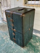 1870'S 1880'S 1890'S 1900'S　アメリカ製　steamer trunk　EXCELSIOR　ワードローブトランク　1860'S　横濱ホテル　ヨコハマホテル　ステッカー付　木製ハンガー付　超大型　衣装ケース　店舗什器に　YOKOHAMA　アンティーク　ビンテージ