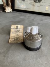 1910'S 20'S　NOS　フラッシャー付 デッドストック　GENERAL ELECTRIC　GE　ジェネラルエレクトリック　サーフェイススイッチ　超大型　ロータリースイッチ　ターンスイッチ　ヒータースイッチ　ファンスイッチ　ブラス　ニッケル　ベークライト　ポーセリン　アンティーク　ビンテージ