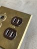 画像9: 1940'S 50'S　レア　TVアンテナホール付き　コンセント1口　OUTLET　LEVITON　真鍮プレート　ベークライト　アメリカ製　AERIAL　GROUND　アンティーク　ビンテージ