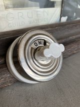 1900'S 10'S　NOS　ARROW H&H　アメリカ製　デッドストック未使用品　ON/OFF　サーフェイススイッチ　超大型　ロータリースイッチ　ターンスイッチ　ブラス　ニッケルメッキ　ポーセリン　アンティーク　ビンテージ
