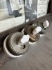 画像1: 1900'S 10'S    アーリーエレクトリック　アメリカ製　サーフェイススイッチ　THE PES MFG.CO　PERKINS　超大型　ロータリースイッチ　ターンスイッチ　ブラス　ニッケルメッキ　ポーセリン　アンティーク　ビンテージ  (1)