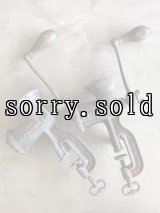 1880'S　19世紀　アメリカ　TINNED ENTERPRISE　MEAT CHOPPER　パティナ　ミートチョッパー　フードプロセッサー　グラインダー　ウッドハンドル　キャストアイアン　鋳物　アメリカン　ハンバーガー　ランチョンミート　パティーナ　ジャンク　アンティーク　ビンテージ