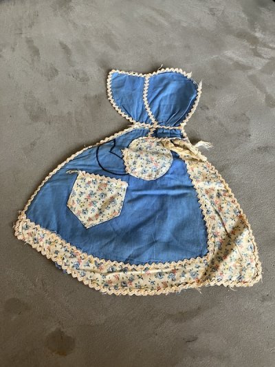 画像1: 1910'S 20'S 30'S　ビクトリアン　プリミティブ　シャビーシック　ハンドメイド　ハンドステッチ　キッチン　オーガナイザー?!　鍋つかみ?!　パッチワーク　フリル　花柄　アンティーク　ビンテージ