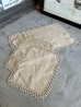 画像3: 1910'S 20'S 30'S　ビクトリアン　プリミティブ　プレースマット　place mat　ランチョンマット　テーブルランナー　3PCS/SET.　アンティークリネン　真麻　ネップ　ベージュ　アンティークレース　ビンテージファブリック　ビンテージジュエリーショップのディスプレイ用にも