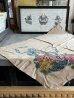 画像1: 1920'S 30'S　デッドストック　ビクトリアン　プリミティブ　フラワーデザイン　アンティークリネン　未制作プレースマット　ランチョンマット　ハンドステッチ　刺繍　キッチン　レース　花柄　オールドカントリー　アンティーク　ビンテージ (1)