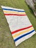 画像24: 1950'S　J.C.PENNY CO.Inc　Golden Down　ALL WOOL BLANKET　ペニーズ　J.C.ペニー　ウール ブランケット　マルチカラー　ストライプ　キャンプ　アウトドア　ハドソンベイ風　アンティーク　ビンテージ