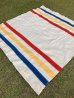 画像7: 1950'S　J.C.PENNY CO.Inc　Golden Down　ALL WOOL BLANKET　ペニーズ　J.C.ペニー　ウール ブランケット　マルチカラー　ストライプ　キャンプ　アウトドア　ハドソンベイ風　アンティーク　ビンテージ