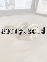1940'S 50'S　家具用引き手　取手　4pcs/SET　ドロワー プル　ラウンド　キャビネット　メッキ　鉄　シャビーシック　パティナ　PATINA　アンティーク　ビンテージ
