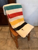 1920'S 30'S　レア　L.L.BEAN × HUDSON'S BAY　4POINT　ポイントブランケット　ラグマット　エルエルビーン　L.L.ビーン　ハドソンベイ　イギリス製　MADE IN ENGLAND　ヴィンテージ　ブランケット　２０年代　３０年代　黒タグ　初期タグ　SPECIAL!!　アンティーク　ビンテージ