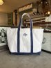 画像1: 1980’s 90'S　L.L.BEAN　Vintage　Boat and Tote　モノグラム　ボートアンドトート　エルエルビーン　L.L.ビーン　ビーントート　ラージ　LARGE　アメリカ製　MADE IN USA　グッドコンディション　NAVY　帆布　ビンテージ (1)