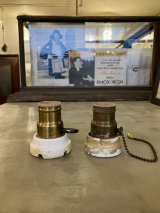 1900'S　1910’S　CIRCLE F　アーリーセンチュリー　フラッシュマウント　ウォールマウント&シーリングマウント　シンプルライト　ポーセリン　真鍮　ソケットランプ　1灯　アンティーク　ビンテージ