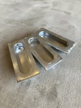 1920'S 30'S　3PCS/SET　ニッケルメッキ　シンプル　引戸金物　引き手　サッシリフター　スライドウインドープル　オーバースライド　真鍮　アンティーク　ビンテージ