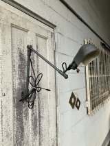 1940'S 50'S　シアーズ　クラフツマン　レアなスモールシェード　SEARS ROEBUCK　CRAFTSMAN　LEVITON　1灯　インダストリアル アームライト　ワークベンチ ランプ　ウォールマウントorベンチマウント ブラケットライト　フルオリジナルコンディション　アンティーク　ビンテージ