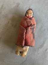 1930'S 40'S　スクーカムドール　Skookum　Indian Doll　Native American　indian　Vintage 　インディアンドール　ハンドメイド　ネイティブアメリカンフォークアート　アンティーク　ビンテージ