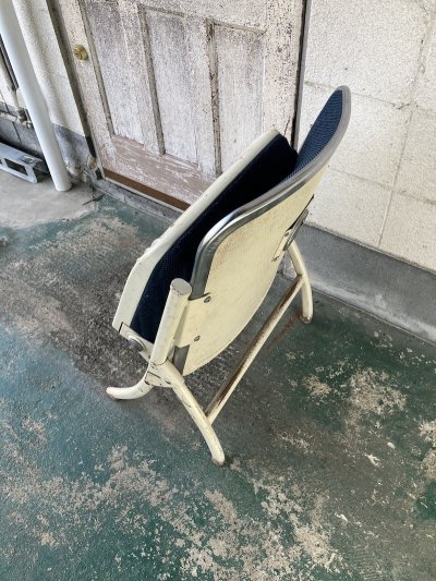 画像8: 1960'S　HEYWOOD WAKEFIELD　フォールディングチェア　ヘイウッド・ウェイクフィールド　ミッドセンチュリー　モダン　モダニズム　スチール　椅子　折りたたみ椅子　EAMES ERA　イームズ　ネルソン　パントン　スペースエイジ　少々難あり　ビンテージ　アンティーク