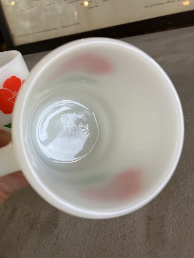 画像10: 1960'S 70'S　Fire-King　スタッキングマグ　FOXY FLOWERS　フォクシーフラワーズ　ポピー　アンカーホッキング　ファイヤーキング　レッド＆イエロー　ミントコンディション　アンティーク　ビンテージ