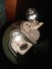 画像1: 1930'S 40'S　ペア　2PCS/SET　パウダールームランプ　洗面　バスルームライト　ウォールマウントブラケットライト　1灯　ベアバルブ　ポーセリン　アンティーク　ビンテージ (1)