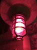 画像2: 1940'S 50’S　RAB　シップライト　ポーチライト　ケージランプ　ヘヴィーデューティー　赤色灯　エマージェンシー　暗室　インダストリアル　シーリングライト　フラッシュマウント　ラウンドクリアガラスシェード　1灯　キャストアルミニューム　アンティーク　ビンテージ (2)