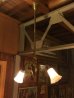画像11: 19世紀後半　ガス灯 改　ヘヴィーミルクガラスシェード　シーリングライト　2灯　1890-1900's　アンティーク　ビンテージ