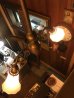 画像5: 19世紀後半　ガス灯 改　ヘヴィーミルクガラスシェード　シーリングライト　2灯　1890-1900's　アンティーク　ビンテージ