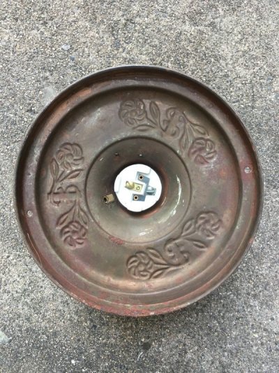 画像12: ビクトリアン　シャビーシック　ペイント　シーリングマウント&ウォールマウントライト　装飾　ベアバルブ　1灯　真鍮　アンティーク　ビンテージ