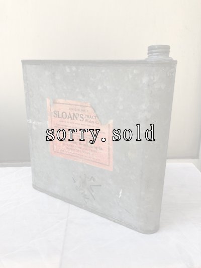 画像1: 1910'S 20'S　ブリキ缶　SLOAN'S　water cooler　薄型　アドバタイジング　蓋付　アンティーク　ビンテージ