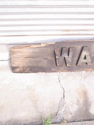 画像2: アンティーク　folkart　超大型　サイン　walkover　WALK-OVER　ホワイトバックス　ダーティーバックス　木製看板　ウォークオーバー　ビンテージ