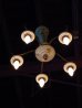 画像2: 商談中　アンティーク　1930年代頃　artdeco　マイアミデコ　シャンデリア　マーブルガラス　シーリングライト　5灯　ビンテージ (2)