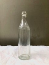 1900'S 1910'S　レア！　PEPPERELL SPRING WATER CO　AQUA GLASS　気泡ガラス　SODA BOTTLE　ソーダボトル　ガス水　ガラス瓶　Reed Glass　クリアガラス　一輪挿し　フラワーベース　アンティーク　ビンテージ
