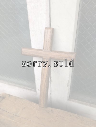 画像2: ウォールデコ　オブジェ　十字架　クロス　壁掛け　ウッド　無垢　シンプル　アンティーク　ビンテージ