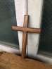 画像2: ウォールデコ　オブジェ　十字架　クロス　壁掛け　ウッド　無垢　シンプル　アンティーク　ビンテージ (2)